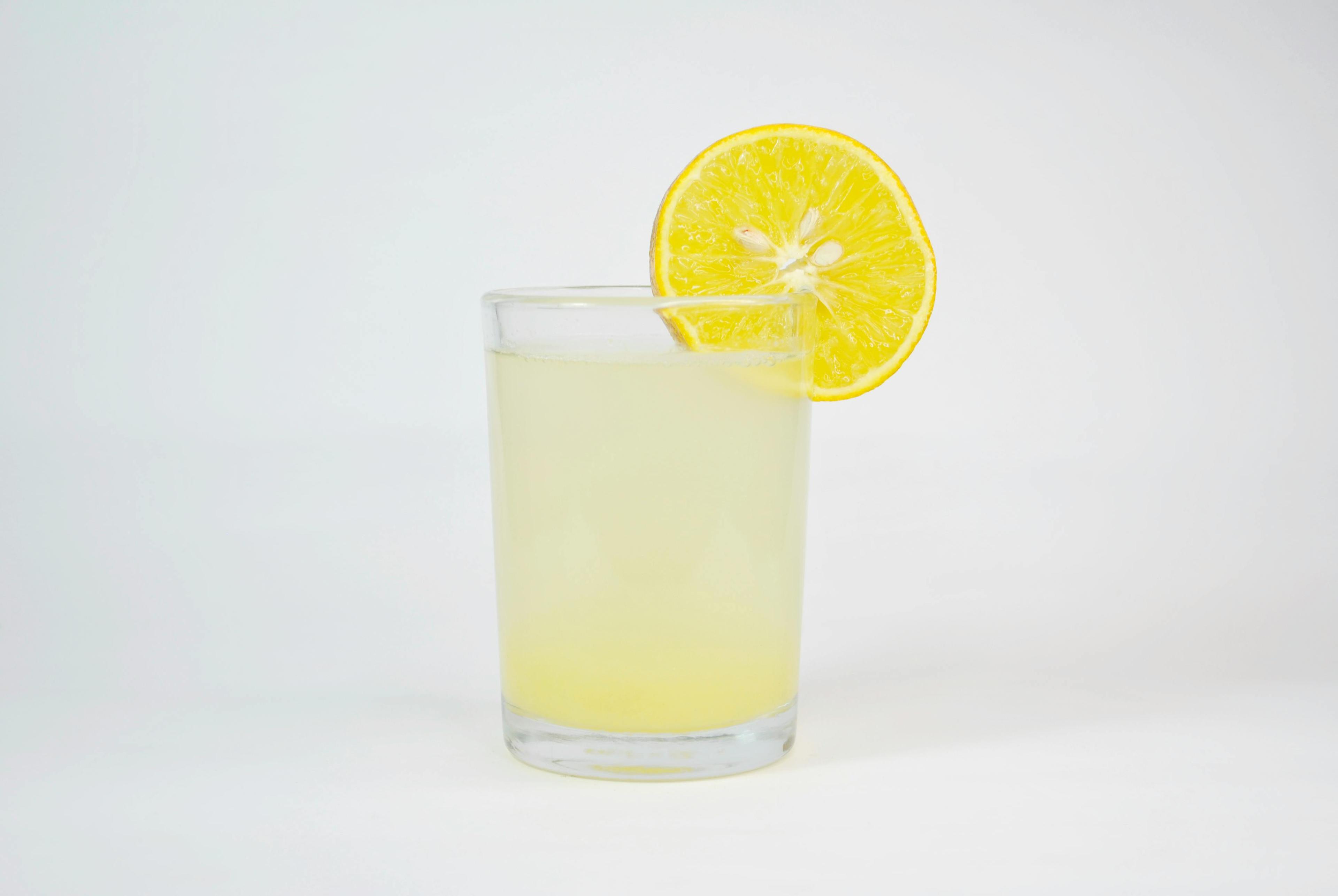 A Close-Up Shot of a Glass of Lemonade